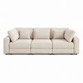 Fabric Beige 3-Seater Modular Sofa
