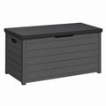 Outdoor Patio Storage Box Resin Grey 120cm