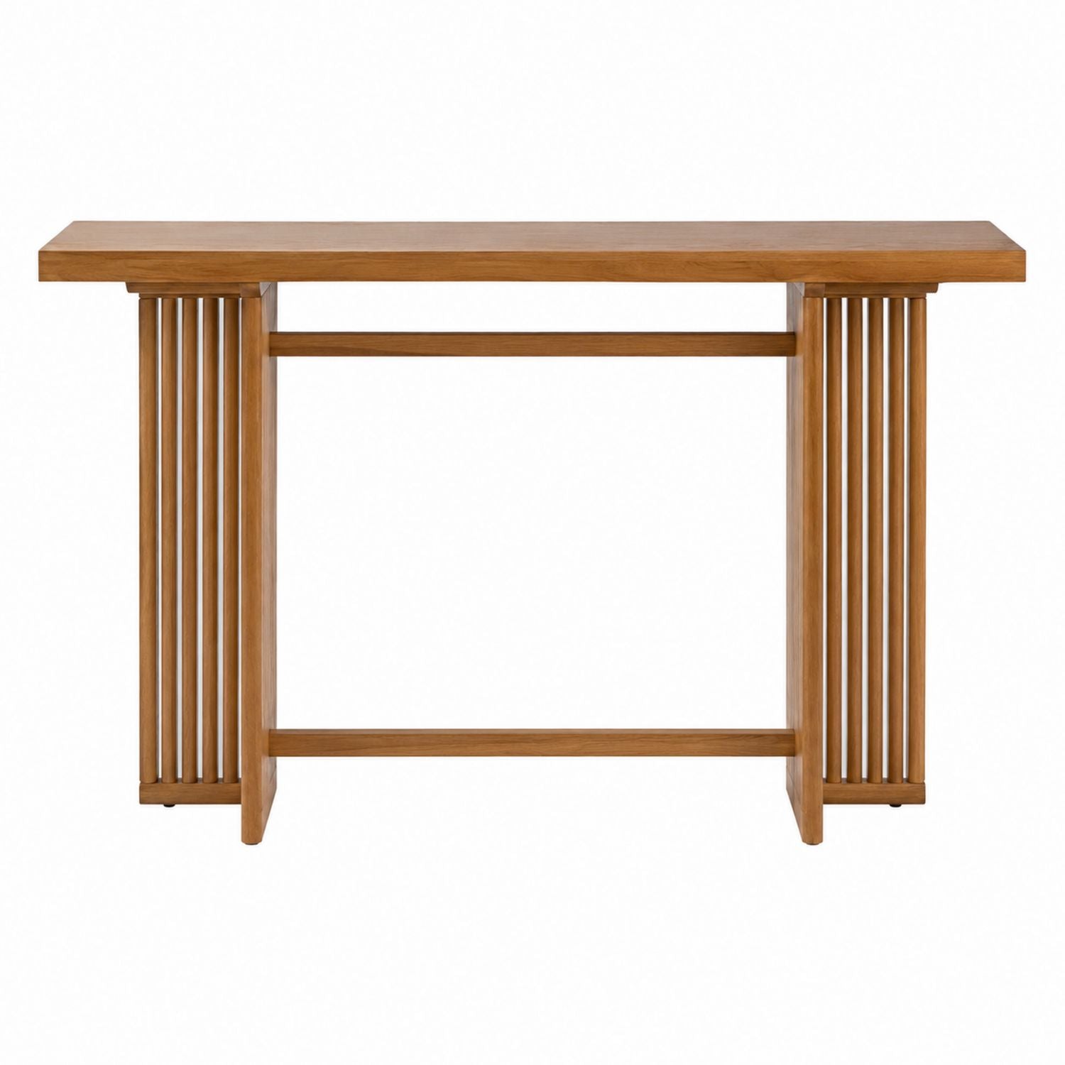 Solid Wood Console Table Oak Finish 120cm x 40cm x 80cm
