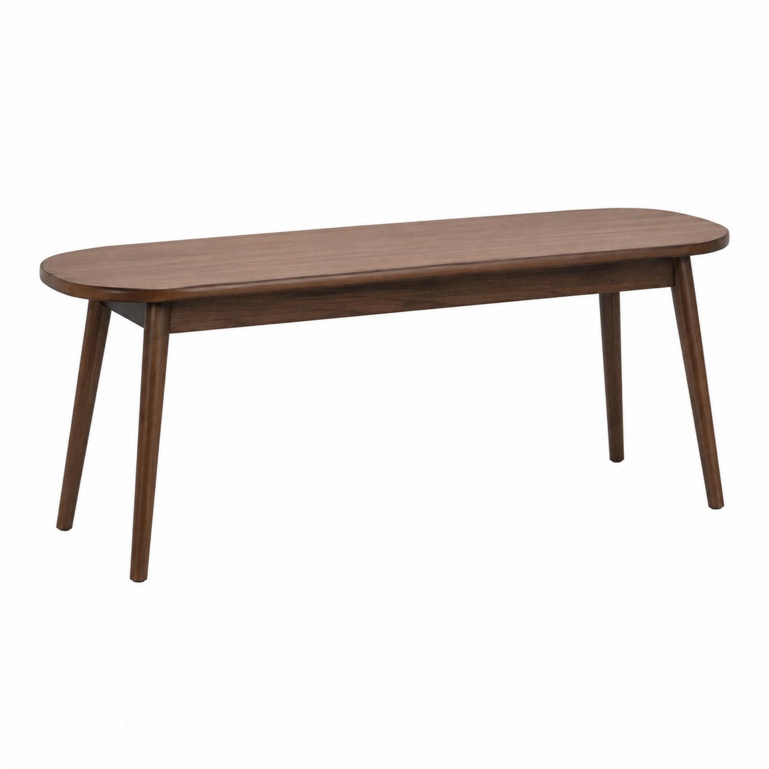Walnut Wood Oval Bench 120cm Espresso