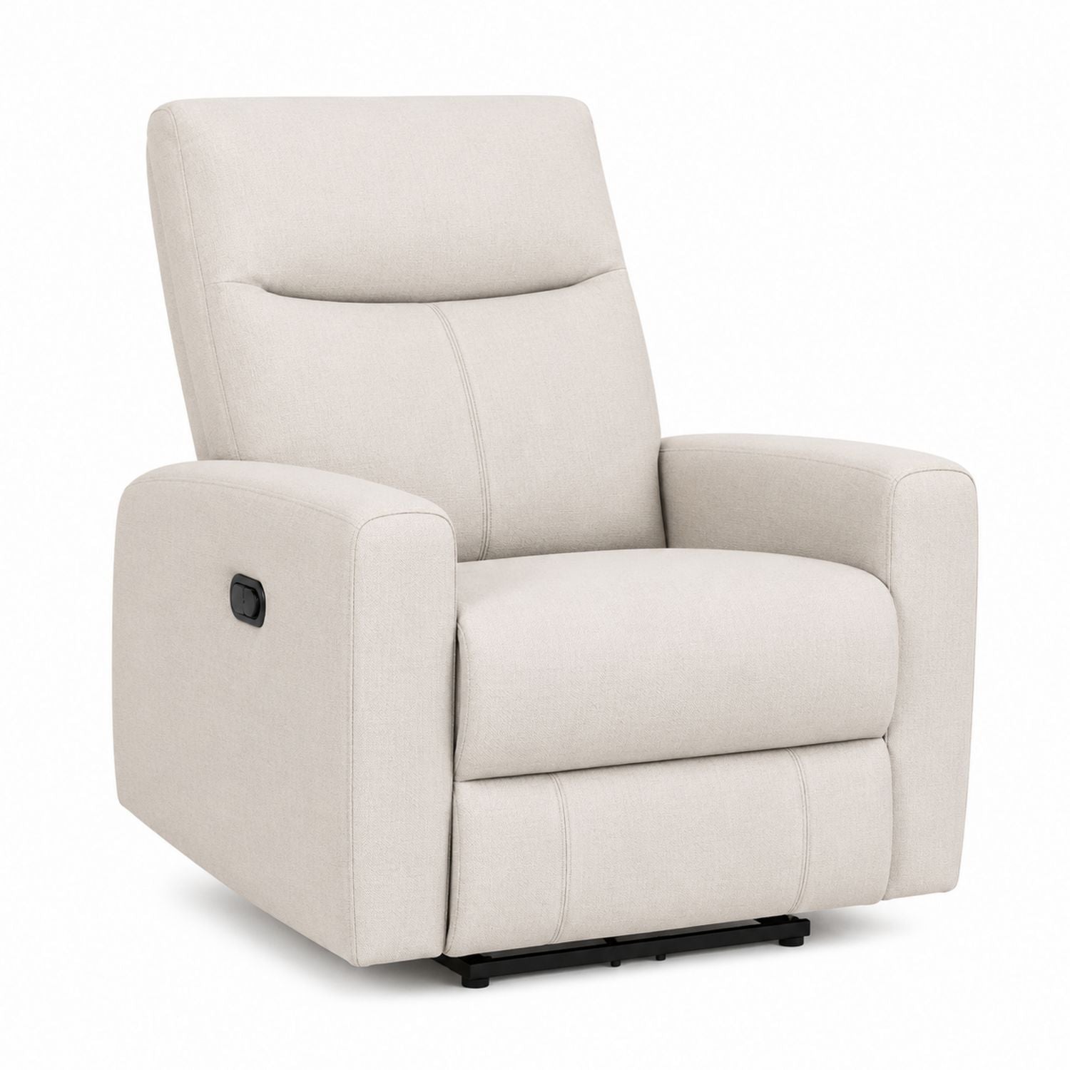 Recliner Chair Polyester Upholstery Beige Adjustable 102cm x 88cm x 96cm