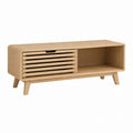 Oak Wood TV Stand Natural Finish 120cm Length