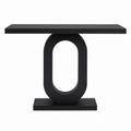 Black MDF Console Table with O-Shaped Base