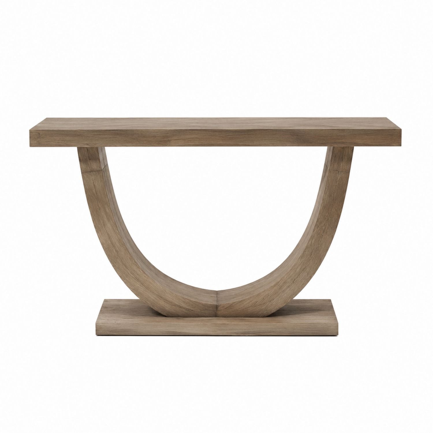 Wood Console Table with Arched Base