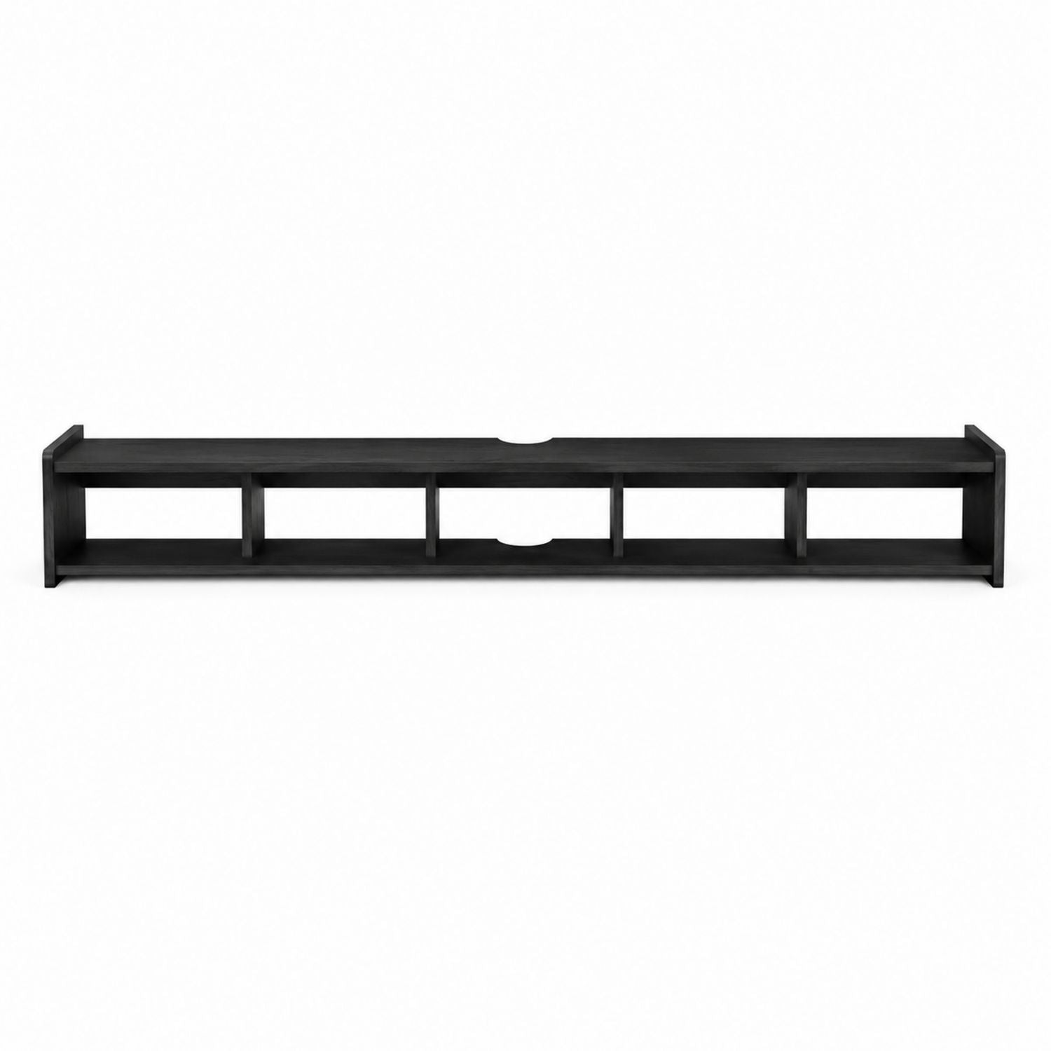 Black MDF Floating TV Stand with 4 Compartments 180cm